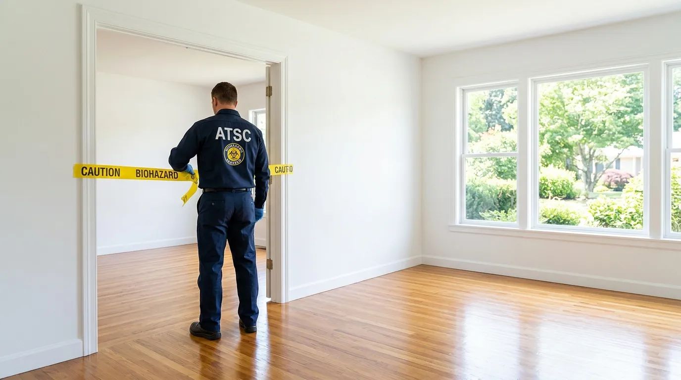 Certified biohazard cleanup crew performing Decomposition Cleanup in Catalina Foothills